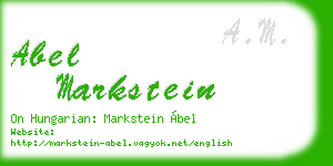 abel markstein business card
